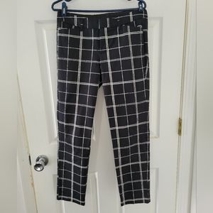 Stylus black straight leg Pants with white Stripes Size 4